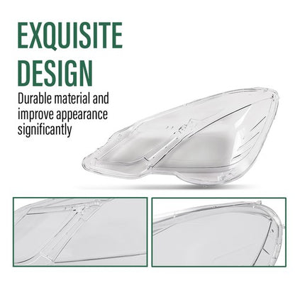 Solid Spare Fit For 2009-2013 Mercedes-Benz E Class W212 4-Door Headlight Replacement Lens