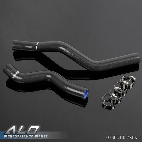Solid Spare Fit For 2001-2005 Honda Civic D17 1.7L Black Silicone Radiator Hose Kit 2pcs