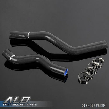 Solid Spare Fit For 2001-2005 Honda Civic D17 1.7L Black Silicone Radiator Hose Kit 2pcs