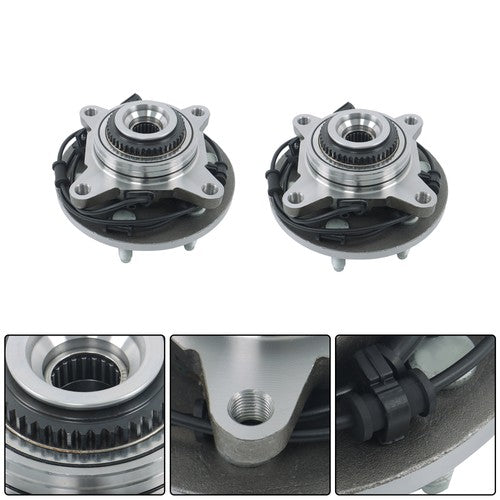 Solid Spare For Ford Expedition Lincoln Navigator 2000-2006 2x Front Wheel Hub Bearing 4WD