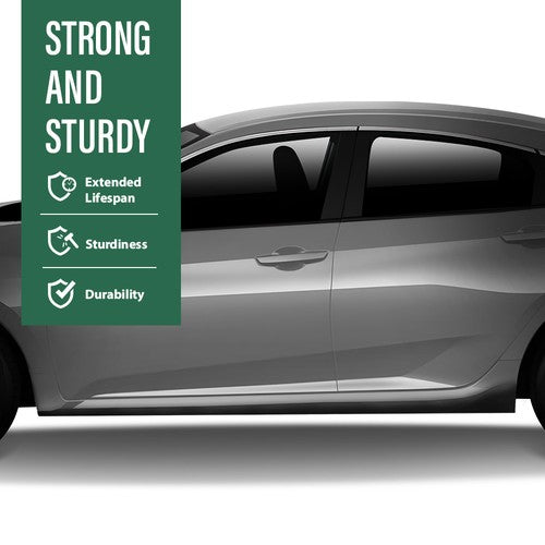 Solid Spare Fit For 2016-2021 Honda Civic Type-R Style Carbon Look Side Skirt Extension