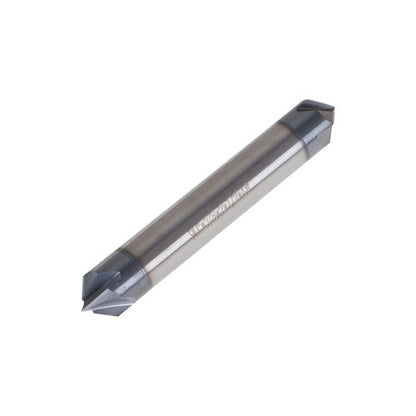 Solid Spare Double End 90 Degree 3/8" 4 Flute Carbide Chamfer Mill - Tialn Coated