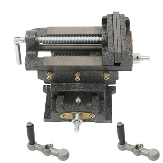Solid Spare For Duty Sliding Drill Shop Grip Tools 5" Cross Press Vise Slide Vice Iron Heavy