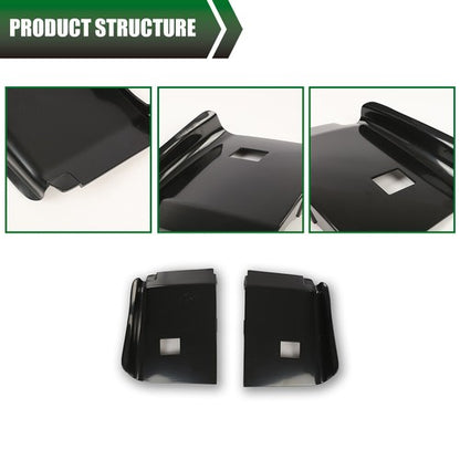 Solid Spare Fit For 1979-1985 Cadillac Eldorado Front Rear Bumper Panel Fillers Set Black