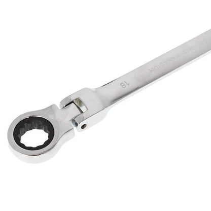 Solid Spare 12pc Flexible Head Ratcheting Wrench Combination Spanner Tool Set 8-19mm Metric
