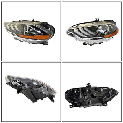 Solid Spare Front Headlights LED DRL Clear Lamp Driver Left Side For Ford Mustang 2018-2020