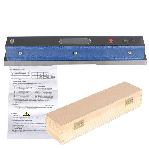 Solid Spare 12'' Master Precision Level in Fitted Box For Machinist Tool 300mm 0.0002''/10''