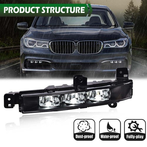 Solid Spare Fit For 16-2019 BMW G11 G12 740i 750i Front Bumper LED Fog Lights Driving Lamps
