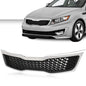 Solid Spare Fit For 2011-2013 Kia Optima Front Bumper Lower Grille Grill w/ Chrome Trim
