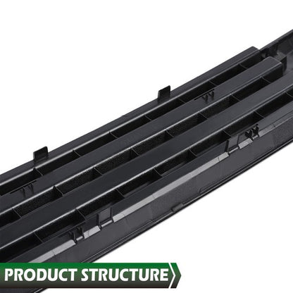 Solid Spare Fit For 2015-2017 Ford F-150 Front Bumper Cover Lower Grille Trim Panel Black