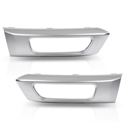 Solid Spare Fit For 2014-2017 Land Rover Range Sport Bumper Fog Light Bezel Lamp Trim Silver