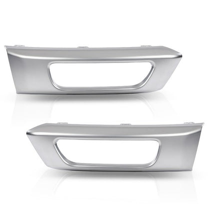 Solid Spare Fit For 2014-2017 Land Rover Range Sport Bumper Fog Light Bezel Lamp Trim Silver