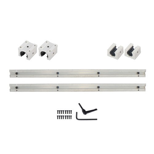 Solid Spare 2Pcs SBR12-500mm Linear Guide Rails with SBR12UU Bearing Blocks 4Pcs