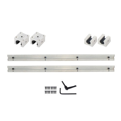Solid Spare 2Pcs SBR12-500mm Linear Guide Rails with SBR12UU Bearing Blocks 4Pcs