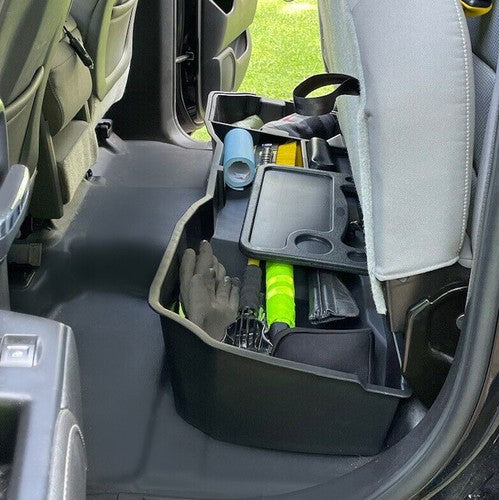 Solid Spare Underseat Storage Box For 14-19 Silverado Sierra 1500 2500HD Extended Double Cab