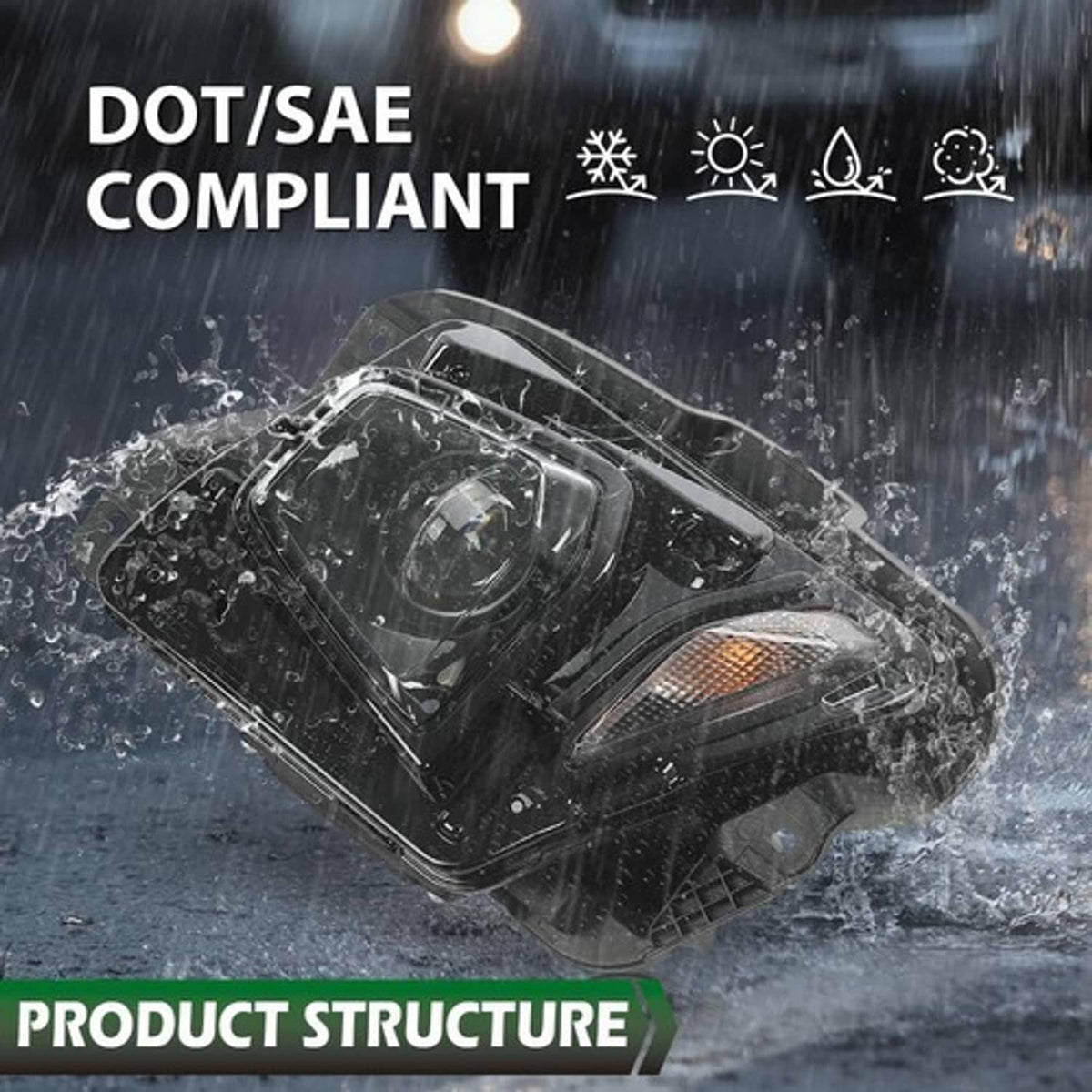 Solid Spare Fit For 2019-2021 Chevy Blazer HID/Xenon Model Left Projector Headlight Headlamp