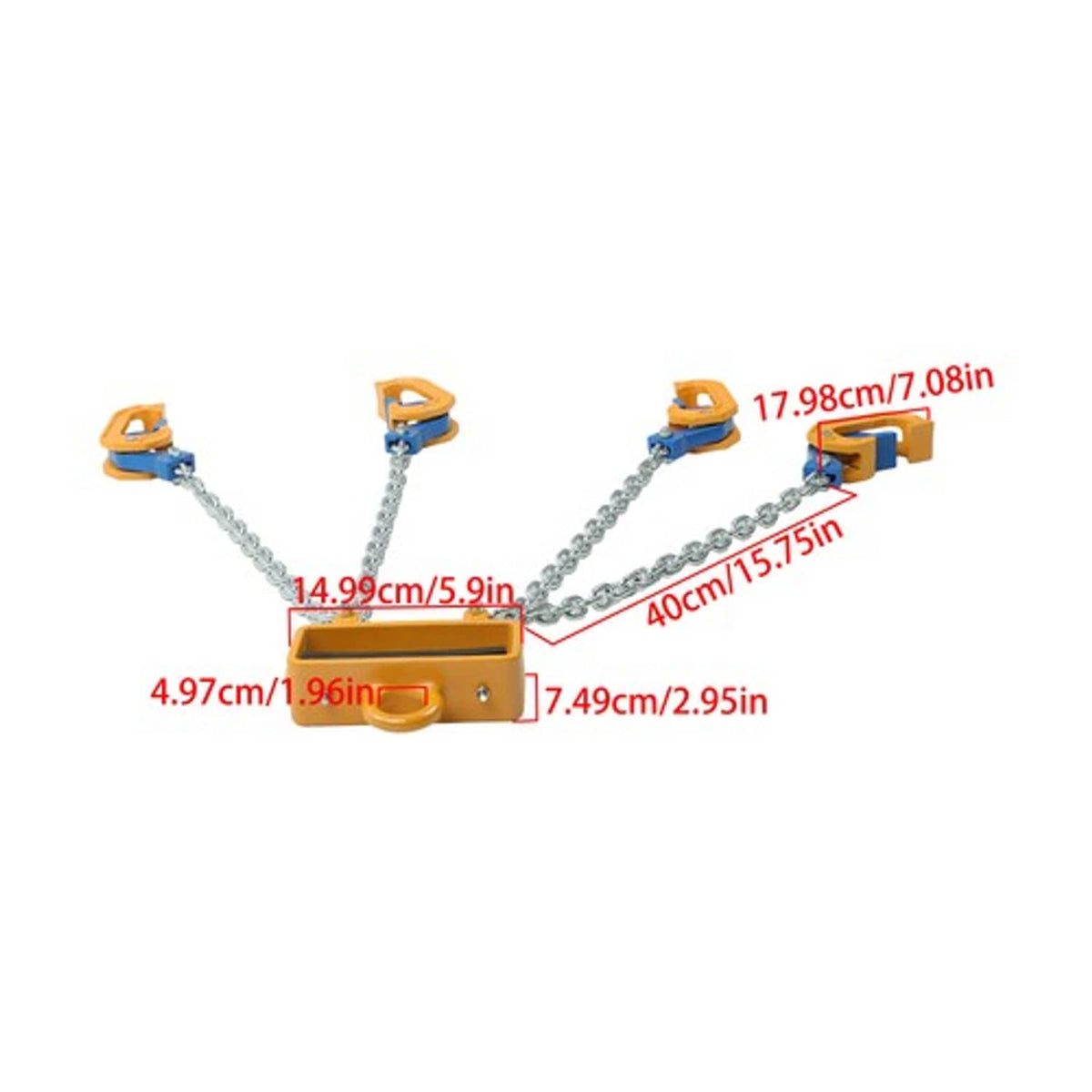 Solid Spare Chain Drum Lifter 4400 lbs Loading Capacity for 55 Gallon Drums Forklift Hoist