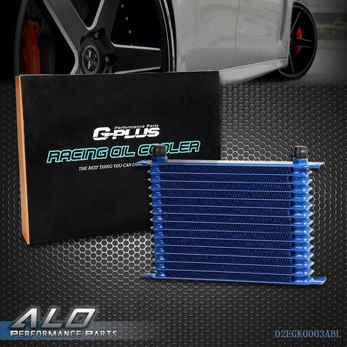 Solid Spare New Universal 15 Row AN10 Aluminum Transmission Engine Oil Cooler Blue