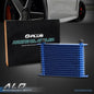Solid Spare New Universal 15 Row AN10 Aluminum Transmission Engine Oil Cooler Blue