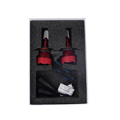 Pair 9005 6000K LED Car Headlights Fog Lights Hi/Low Beam Bulbs Sets 55W 16000LM