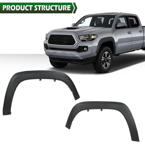 Solid Spare Fit For 2016-2023 Toyota Tacoma Front Driver & Passenger Side Fender Flares