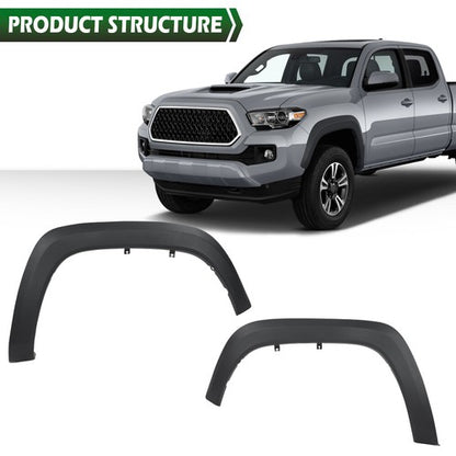 Solid Spare Fit For 2016-2023 Toyota Tacoma Front Driver & Passenger Side Fender Flares