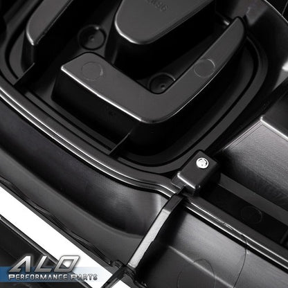 Solid Spare Fit For 2019-2021 Honda HRV HR-V Black Front Bumper Grille Grill w/ Chrome Trim