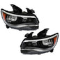 Solid Spare For Chevy Colorado 2015-2022 LH+RH Headlights Headlamps Clear Lens Halogen Black