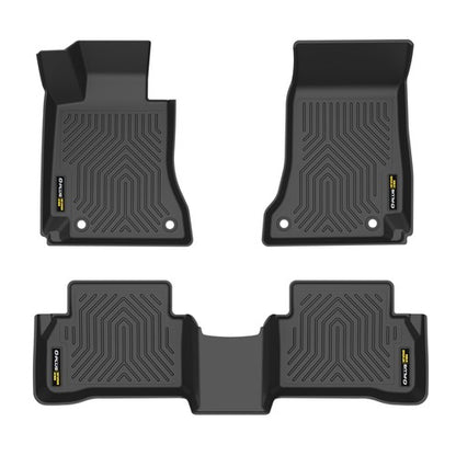 Solid Spare Fit For 2015-2021 Mercedes-Benz C-Class Sedan All Weather TPE Floor Mats Liners