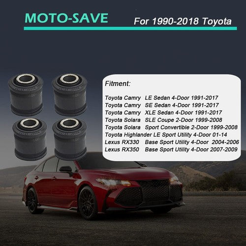Solid Spare 4Pc For Toyota Camry Lexus ES300 Series 1990-2018 Rear Lower Arm Knuckle Bushing