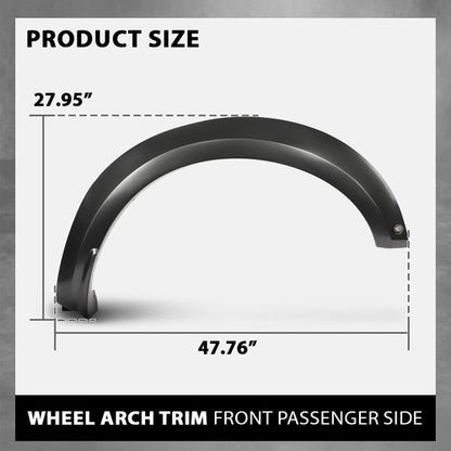 Solid Spare Front Right Fender Flare Wheel Trim Molding Fit For 2017-2020 Ford F-150 Raptor