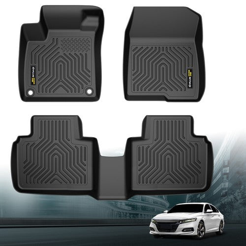 Solid Spare All Weather TPE Floor Mats Fit For 18-2022 Honda Accord Sedan Protection Liners
