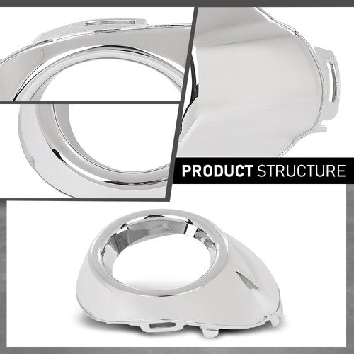 Solid Spare Front Bumper Fog Light Bezel Lamp Trim Left+Right Fit For 2012-2014 Ford Focus