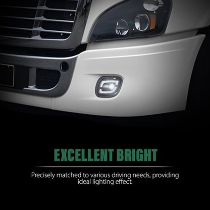 Solid Spare LED Fog Lights Lamp White Color Fit For 08-17 Freightliner Cascadia Left+Right