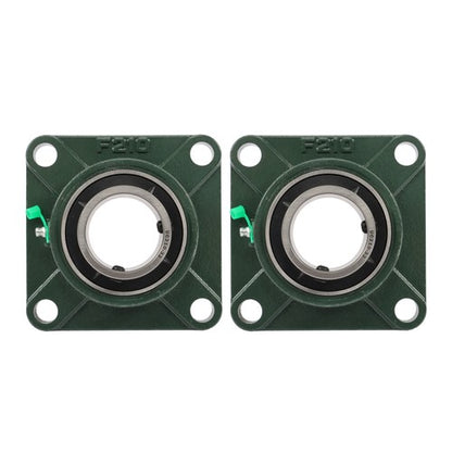 Solid Spare 2PCS UCF210-32 with seat bearing 2" hole 4 Bolt Solid Base Self-Aligning