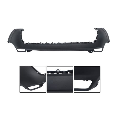 Solid Spare Rear Bumper Upper Cover Replacement W/o Park Assist For Jeep Cherokee 2019-2023