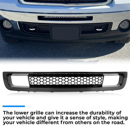 Solid Spare For 07-13 SIERRA 1500 DENALI PICKUP BOTTOM LOWER BUMPER MESH GRILLE GLOSS BLACK