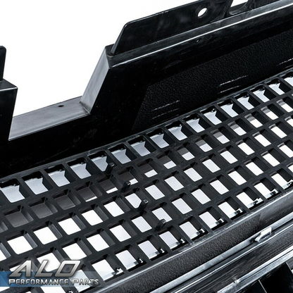 Solid Spare Fit For 08-2014 Dodge Challenger Front Bumper Upper Grille Black w/ Chrome Trim