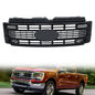 Solid Spare Fit For Ford F250 XL/XLT 2023 2024 Gloss Black Plastic Front Upper Grill Grille