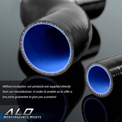 Solid Spare Fit For BMW E60 E61 5 Series 525d 530d Silicone Intercool Hose+Clamps Kit Black