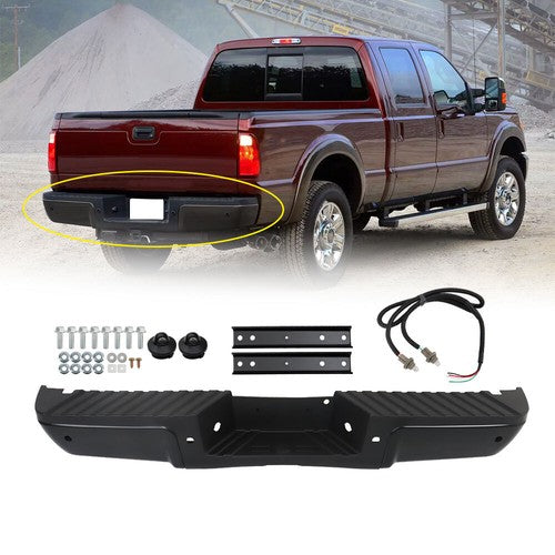 Solid Spare Car Metal Rear Bumper Compatible For 08-16 Ford F-250 F-350 F-450 Super Duty NEW
