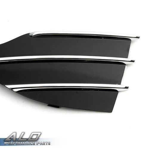 Solid Spare Fit For 2013-2016 Ford Escape Front Lower Bumper Grille Grill Kit W/ Chrome Trim