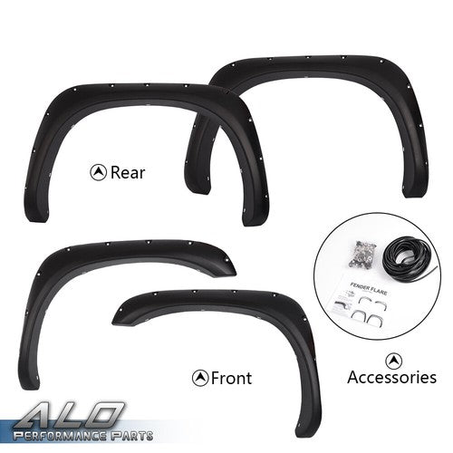 Solid Spare 4pcs Fit For 02-08 Ram 1500 03-09 Ram 2500/3500 Pocket Rivet Style Fender Flares