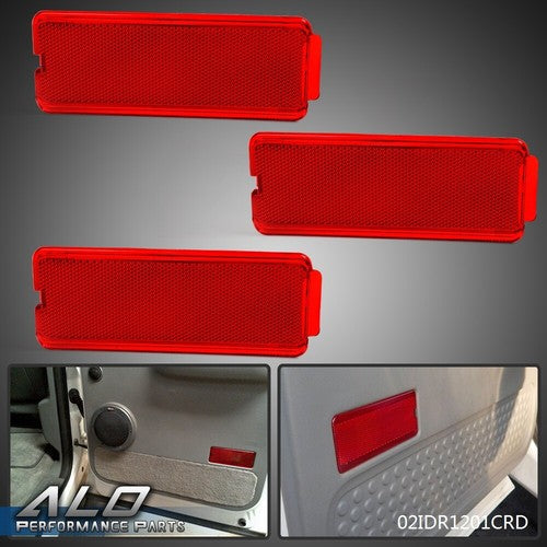 Solid Spare Fit For 99-07 Ford F250 F350 F450 F550 Inside Door Reflector Light Lens 3pcs