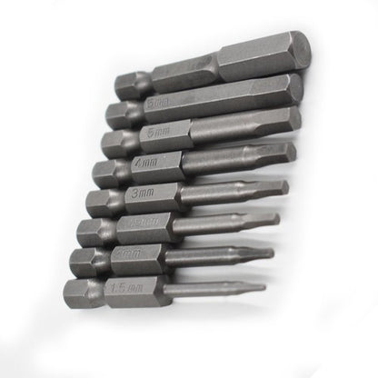 Solid Spare Quick Change Connect Impact Driver Drill Metric 8pcs Hex Head Allen Bit Set