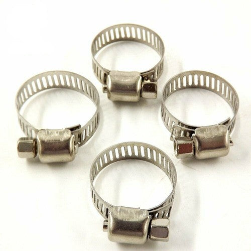 Solid Spare Adjustable 3/4"-1"100 Pcs Stainless Steel Drive Hose Clamps Fuel Line Worm Clips