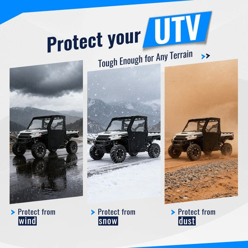 Solid Spare UTV Frame Cab Enclosure Soft Doors For Polaris Ranger 1000 / XP 1000 2017-24