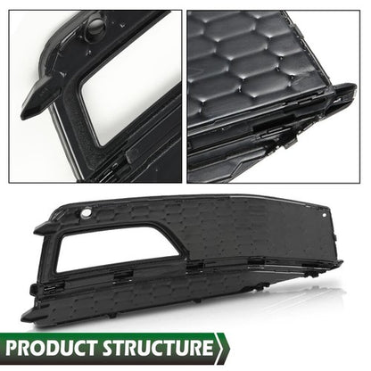 Solid Spare Bumper Fog Light Lamp Bezel Trim Fit For 13-16 Audi A4 Quattro B9 S4 S-Line