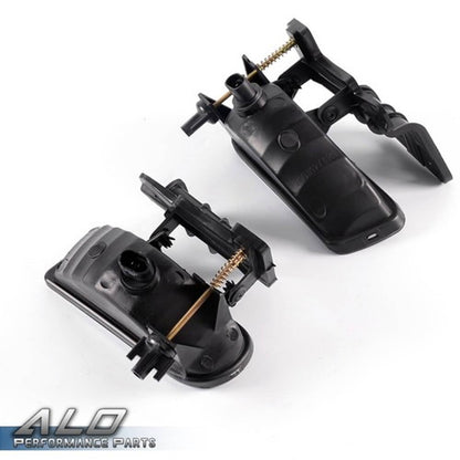 Solid Spare Fit For 99-02 Chevy Silverado Suburban Tahoe Bumper Fog Lights Smoke Lens Pair