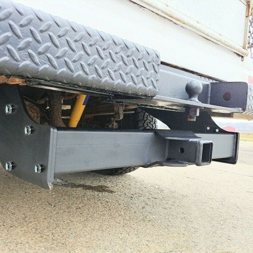 Solid Spare Class 5 Rear Trailer Hitch For Ford 1999-16 F-250 F-350 F-450 Super Duty Class V